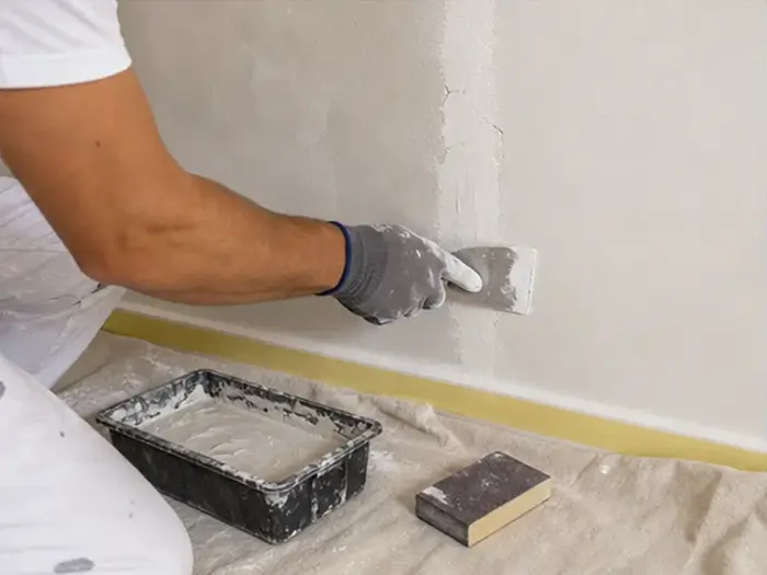 Preparación, masillado y reparación de grietas